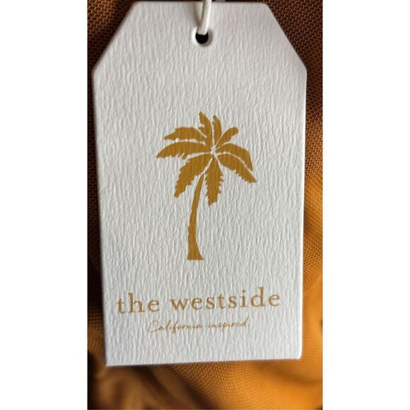 The Westside by Sari Sloanne Crop Top in Gold New With Tags Size XS - Picture 6 of 7